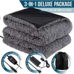 Zone Tech Faux Shearling Fleece Travel Blanket ,Grey Soft Plush Warm Comfortable Car Seat 59"x43” Blanket, Great For Winter, Home, Office And Camping 11 Zone Tech Faux Shearling Fleece Travel Blanket ,Grey Soft Plush Warm Comfortable Car Seat 59"x43” Blanket, Great For Winter, Home, Office And Camping -Home Decoration Shop GUEST 89382f8e 45df 425b b628 7767fbf0466d