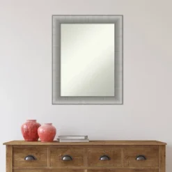 23" X 29" Non-Beveled Elegant Bathroom Wall Mirror Brushed Pewter - Amanti Art 14 23" X 29" Non-Beveled Elegant Bathroom Wall Mirror Brushed Pewter - Amanti Art -Home Decoration Shop GUEST 8a85a7e0 9cb1 40a7 b277 028d461fcc29