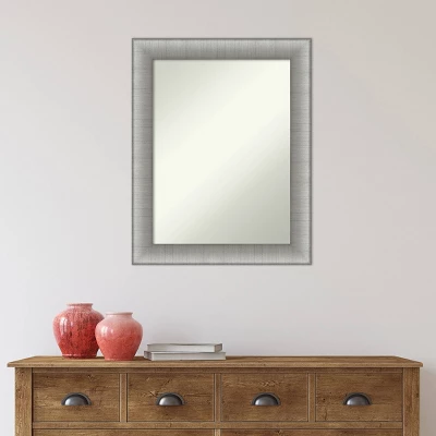 23" X 29" Non-Beveled Elegant Bathroom Wall Mirror Brushed Pewter - Amanti Art 7 23" X 29" Non-Beveled Elegant Bathroom Wall Mirror Brushed Pewter - Amanti Art - Image 5