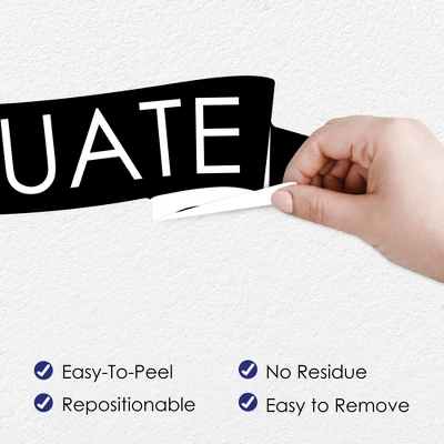 Big Dot Of Happiness Black And White Graduation Party Photo Backdrop - Wall Decals 4 Big Dot Of Happiness Black And White Graduation Party Photo Backdrop - Wall Decals - Image 2