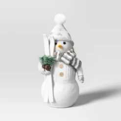 19.25" Fabric Snowman Figurine With Skis - Wondershop™ White -Home Decoration Shop GUEST 8ac6c87b bc56 4c7f 8779 b663c4585a30