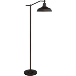 360 Lighting Kayne Rustic Farmhouse Floor Lamp Standing 61" Tall Satin Bronze Metal Downbridge Shade For Living Room Reading Bedroom Office House Home -Home Decoration Shop GUEST 8ae8d4ae b726 4bb3 bf1c 9f3a6eea2d92