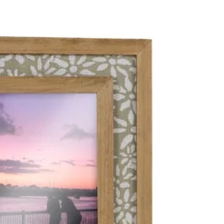 4X6 Inch Floral Picture Frame Tan Fabric Framed In Wood With MDF & Glass By Foreside Home & Garden -Home Decoration Shop GUEST 8c0b54c0 b41b 4393 8366 059f3acbaffd