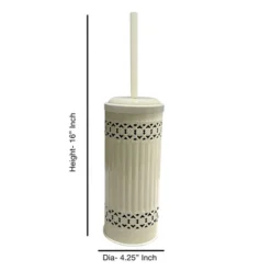 Laser Cut Ivory Step Garbage Trash Can & Toilet Brush Holder With Lid Ivory - Nu Steel -Home Decoration Shop GUEST 8c2ee06e ff11 4327 8853 724bd93aa9e1