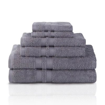 Cotton 6 Piece Bath Towel Set, Plush And Quick Drying, Classic Ionic Jacquard Border And Embroidered Trim By Blue Nile Mills 12 Cotton 6 Piece Bath Towel Set, Plush And Quick Drying, Classic Ionic Jacquard Border And Embroidered Trim By Blue Nile Mills - Image 10