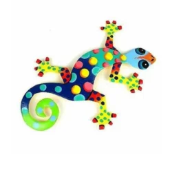 Global Crafts Eight Inch Painted Gecko Recycled Haitian Metal Wall Art -Home Decoration Shop GUEST 8d8742c0 2a7c 4b67 b5d7 88072f3fdd3b