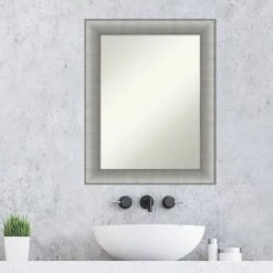 23" X 29" Non-Beveled Elegant Bathroom Wall Mirror Brushed Pewter - Amanti Art 15 23" X 29" Non-Beveled Elegant Bathroom Wall Mirror Brushed Pewter - Amanti Art -Home Decoration Shop GUEST 8d8fde0d 33f3 4662 abd5 de9e5b673969