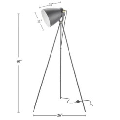 57" Industrial Adjustable Tripod Spotlight Floor Lamp - Nourison -Home Decoration Shop GUEST 8e507516 1155 47d7 9e21 7a12ca8d68ca