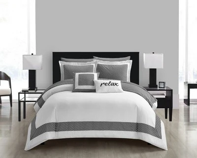 Chic Home Gibson Comforter Set Striped Hotel Collection Design Bed In A Bag Bedding - Decorative Pillows Pillowcase Sham - 7 Piece - Twin 66x90" 11 Chic Home Gibson Comforter Set Striped Hotel Collection Design Bed In A Bag Bedding - Decorative Pillows Pillowcase Sham - 7 Piece - Twin 66x90" - Image 9