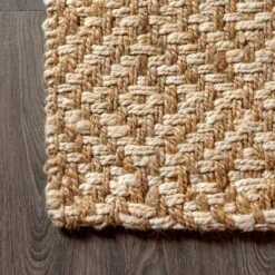 Hira Hand Woven Diamond Chunky Jute Area Rug - JONATHAN Y -Home Decoration Shop GUEST 925e030d b015 4a76 ad2d a31f49667ffa