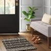 2'x3' Handloom Mixed Fibre Rug Black/White - Threshold™