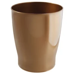 MDesign Slim Plastic Small Round Trash Can Wastebasket Garbage Bin -Home Decoration Shop GUEST 95b60306 10b0 480f acb5 b9448eb3950c