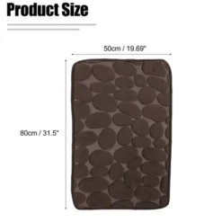 Unique Bargains Cobblestone Pattern Bathroom Rugs Polyester Bath Mat Machine Washable Brown 80x50cm -Home Decoration Shop GUEST 96c4a9a1 49fa 491b 9732 16382209d22b