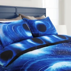 PiccoCasa Polyester Galaxy Sky Cosmos Night Duvet Cover Sets 4 Pcs With 2 Pillowcases Twin Blue -Home Decoration Shop GUEST 970db545 2656 4fb6 84e4 f639f5966313