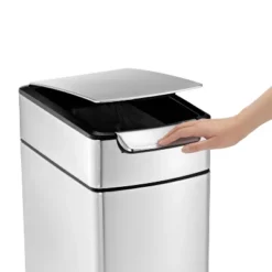 Simplehuman 40L Slim Touch Bar Trash Can Brushed Stainless Steel -Home Decoration Shop GUEST 97302ab7 7393 42e1 bcfc c5e27268612d