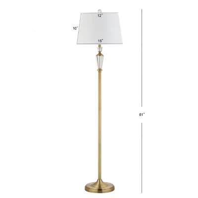 61" Crystal/Metal Harper Floor Lamp (Includes LED Light Bulb) Gold - JONATHAN Y 5 61" Crystal/Metal Harper Floor Lamp (Includes LED Light Bulb) Gold - JONATHAN Y - Image 3