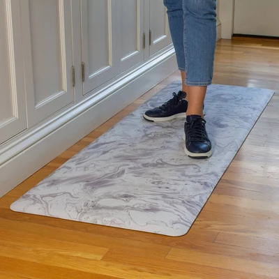 1'8"x5' FloorPops Aegean Anti-Fatigue Comfort Long Floor Mat Gray - Brewster 4 1'8"x5' FloorPops Aegean Anti-Fatigue Comfort Long Floor Mat Gray - Brewster - Image 2
