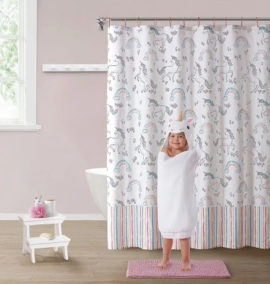 Kate Aurora Montauk Accents Complete 5 Piece Juvi Unicorns Themed Fabric Shower Curtain Bathroom Set 3 Kate Aurora Montauk Accents Complete 5 Piece Juvi Unicorns Themed Fabric Shower Curtain Bathroom Set