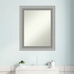 23" X 29" Non-Beveled Elegant Bathroom Wall Mirror Brushed Pewter - Amanti Art 16 23" X 29" Non-Beveled Elegant Bathroom Wall Mirror Brushed Pewter - Amanti Art -Home Decoration Shop GUEST 9d51ca48 dc5d 4964 be06 ea86fd7a49ba