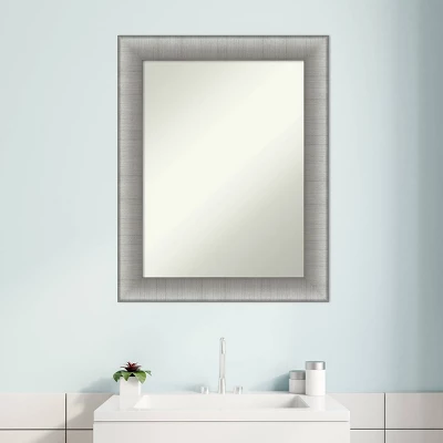 23" X 29" Non-Beveled Elegant Bathroom Wall Mirror Brushed Pewter - Amanti Art 9 23" X 29" Non-Beveled Elegant Bathroom Wall Mirror Brushed Pewter - Amanti Art - Image 7