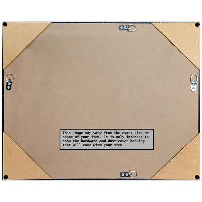 23" X 29" Non-Beveled Elegant Bathroom Wall Mirror Brushed Pewter - Amanti Art 5 23" X 29" Non-Beveled Elegant Bathroom Wall Mirror Brushed Pewter - Amanti Art - Image 3