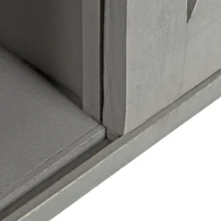 18" X 8" X 20" Decorative Farmhouse Cabinet With Barn Door And 3 Knobs Gray - Kate & Laurel All Things Decor -Home Decoration Shop GUEST a4990a06 8390 4dd3 a485 73651c1150a8