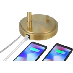 Possini Euro Design Possini Euro Vaile Desk Lamp With Dual USB Ports Warm Gold With Glass Shade -Home Decoration Shop GUEST a642064a 0eab 4bed 9e47 2cd76b7cd821