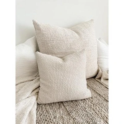 20x20 Down Alternative Cotton Waffle Weave Pillow - Anaya 3 20x20 Down Alternative Cotton Waffle Weave Pillow - Anaya
