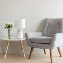 Pleated Base Table Lamp Off-White - Simple Designs -Home Decoration Shop GUEST a83e530a 7f95 487c 920c e6f566fb398f