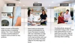 J&V TEXTILES 20" X 55" Oversized Cushioned Anti-Fatigue Kitchen Runner Mat (Abstract) -Home Decoration Shop GUEST a897cde6 d06c 4deb b915 757c68e06f72