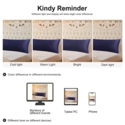 PiccoCasa Satin Silky For Hair And Skin Pillowcase Navy 20"x60" Body 2 Pcs -Home Decoration Shop GUEST a8af4591 1369 4c25 8af8 bec7e5782a4d