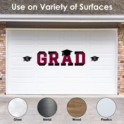 Big Dot Of Happiness Maroon Graduation Party Decor - Vinyl Wall Decals - Grad 4 Big Dot Of Happiness Maroon Graduation Party Decor - Vinyl Wall Decals - Grad - Image 2