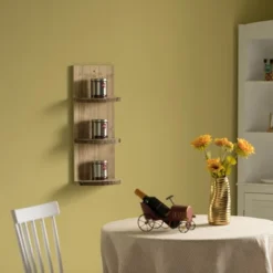 Vintiquewise Natural Wooden Three Sliced Log Wood Shelf Display For Entryway, Kitchen, And Outdoor -Home Decoration Shop GUEST ab52f27e d019 46cb b690 98d82513b363