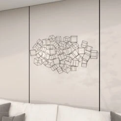 Metal Geometric 3D Square Wall Decor Black - Olivia & May 25 Metal Geometric 3D Square Wall Decor Black - Olivia & May -Home Decoration Shop GUEST ab9206c5 091f 4214 aae2 f1de16eda1c5