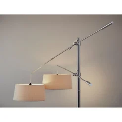 78" Manhattan Two Arm Arc Lamp Steel - Adesso -Home Decoration Shop GUEST acc8aba1 526f 432d 95c9 4ee3da49c238