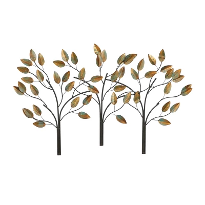 Traditional Metal Nature Wall Decor Brown - Olivia & May 5 Traditional Metal Nature Wall Decor Brown - Olivia & May - Image 3