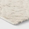 Textured Diamond Shag Bath Rug Cream - Opalhouse™