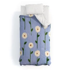 Deny Designs Reves Et Histoires Cute Little Flowers On Blue Comforter Set Blue -Home Decoration Shop GUEST afb15f20 4e70 4c56 ac04 f281cf93a44f