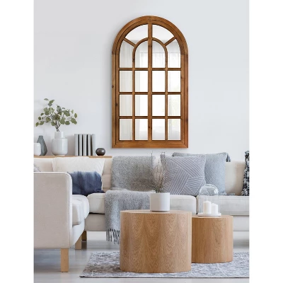 22" X 38" Boldmere Arch Wall Mirror Brown - Kate & Laurel All Things Decor 6 22" X 38" Boldmere Arch Wall Mirror Brown - Kate & Laurel All Things Decor - Image 4