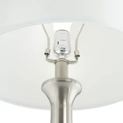 360 Lighting Karl Modern Table Lamps 27 1/2" Tall Set Of 2 Brushed Nickel With USB And Outlet White Drum Shade For Bedroom Living Room House Bedside 16 360 Lighting Karl Modern Table Lamps 27 1/2" Tall Set Of 2 Brushed Nickel With USB And Outlet White Drum Shade For Bedroom Living Room House Bedside -Home Decoration Shop GUEST b3279e5f 7d96 44c0 9545 ae96556e681a