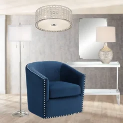 360 Lighting Waylon Modern Table Lamp 28" Tall Textured Mercury Glass Off White Tapered Drum Shade For Bedroom Living Room Bedside Nightstand Office -Home Decoration Shop GUEST b35ac57f a930 4cc5 954a 050aeff2da05