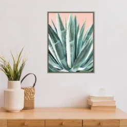 18" X 24" Laughter Succulent By Alana Clumeck Framed Canvas Wall Art Gray - Amanti Art -Home Decoration Shop GUEST b3eede16 52e2 4ca4 aa4b 2ebc5a4bd1d4