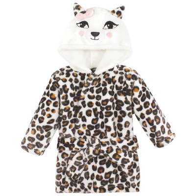 Hudson Baby Unisex Baby Plush Bathrobe And Toy Set, Leopard, One Size 5 Hudson Baby Unisex Baby Plush Bathrobe And Toy Set, Leopard, One Size - Image 3