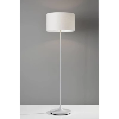 60" Oslo Collection Floor Lamp White - Adesso 3 60" Oslo Collection Floor Lamp White - Adesso