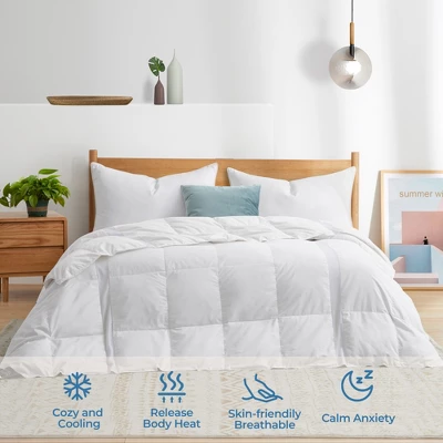 Puredown Lightweight Breathable 75% White Down Comforter Duvet Insert, Cooling Oversized Blanket 4 Puredown Lightweight Breathable 75% White Down Comforter Duvet Insert, Cooling Oversized Blanket - Image 2