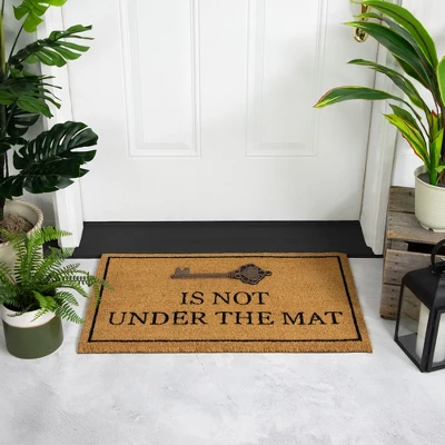 Northlight Key Is Not Under The Mat Coir Outdoor Doormat 18" X 30" 3 Northlight Key Is Not Under The Mat Coir Outdoor Doormat 18" X 30"
