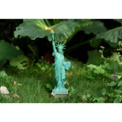 Techko Maid Resin/ABS Statue Of Liberty Solar Outdoor Garden Statue Decor With Spotlight -Home Decoration Shop GUEST b68a9e0f 6ad0 434e a463 1484502d6825