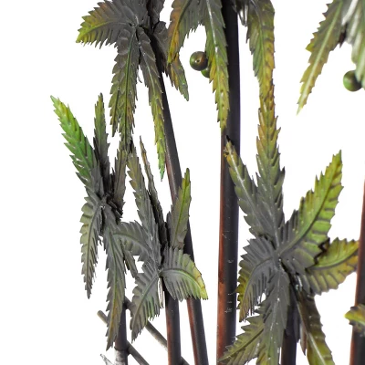 Metal Tree Indoor Outdoor Palm Wall Decor Green - Olivia & May 7 Metal Tree Indoor Outdoor Palm Wall Decor Green - Olivia & May - Image 5