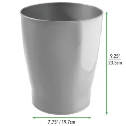 MDesign Slim Plastic Small Round Trash Can Wastebasket Garbage Bin -Home Decoration Shop GUEST b78aa818 654f 4500 a7d7 c7141784932b