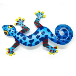 Global Crafts Eight Inch Painted Gecko Recycled Haitian Metal Wall Art -Home Decoration Shop GUEST b82aa236 b350 4f7f 9ec3 54908aea1a14